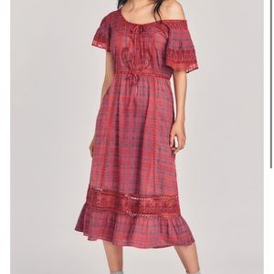 Loveshackfancy Madeleine Dress in Moody Ruby
